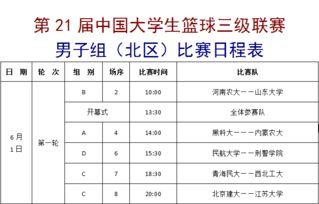 中国篮球比赛赛程表,精彩对决一触即发